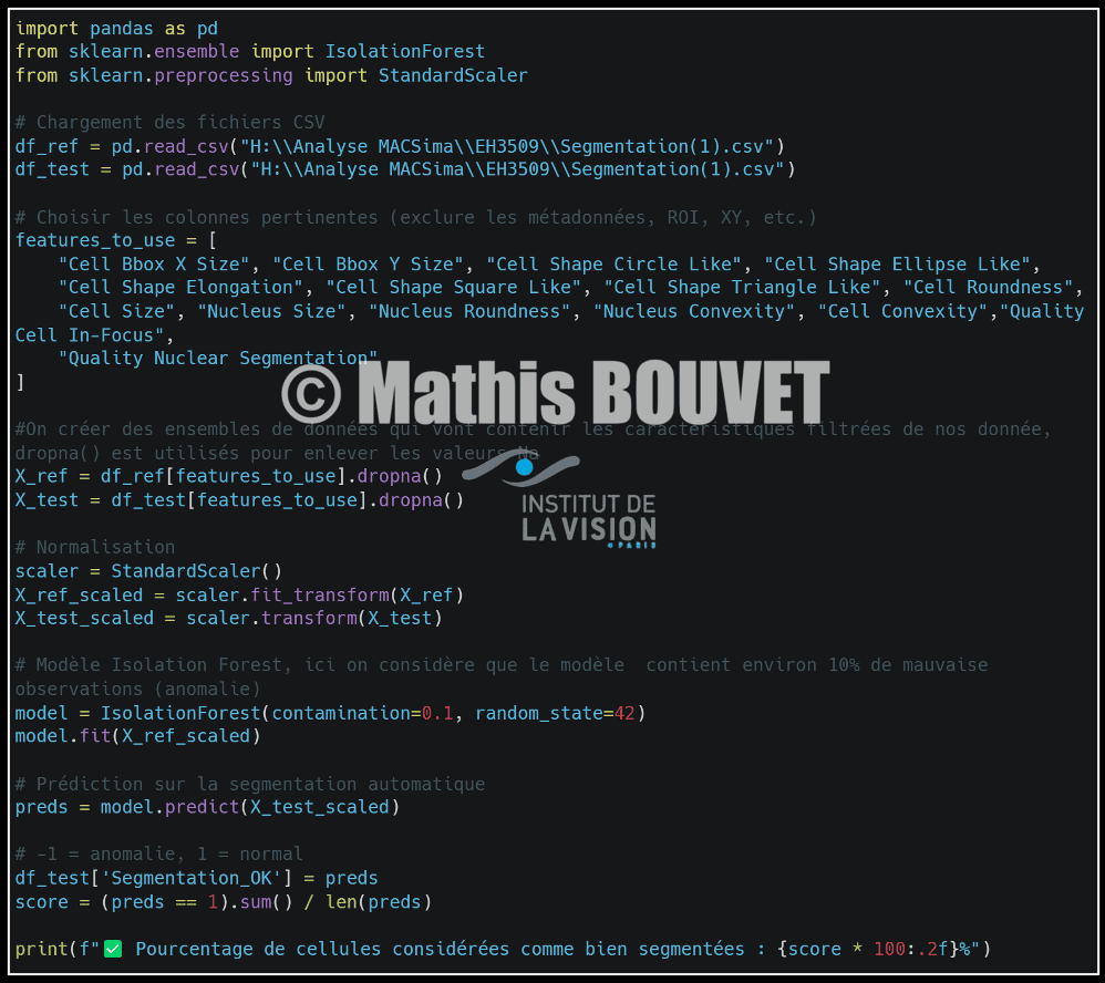 Comparaison segmentation manuelle automatique